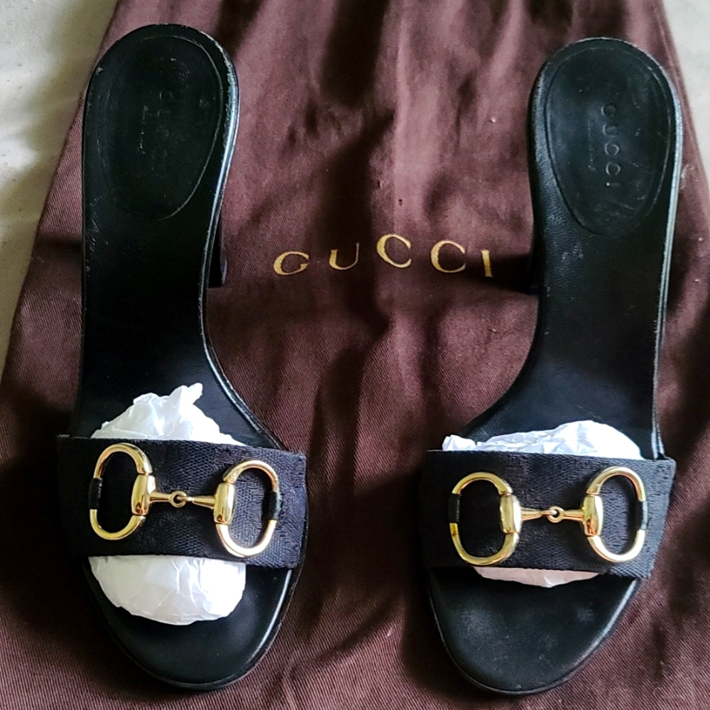 Gucci horsebit gomma heels